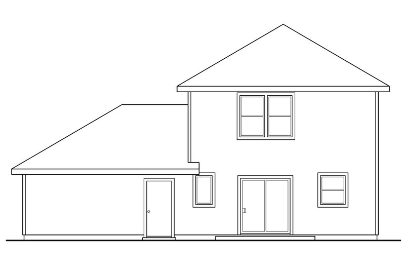 House Plan Design - Exterior - Rear Elevation for Farmhouse House Plan #124-315 - 3 bed, 2.5 bath