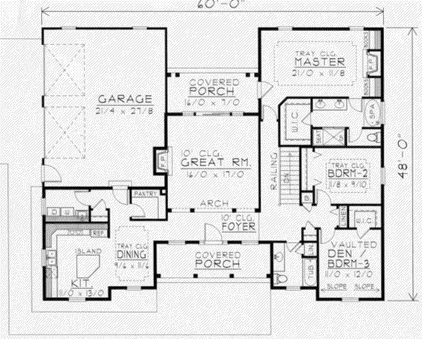Traditional Floor Plan - Main Floor Plan #112-120