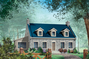 Country Exterior - Front Elevation Plan #25-4683
