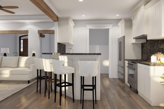 Interior - Kitchen 2 for European House Plan #17-2378 - 3 bed, 2 bath