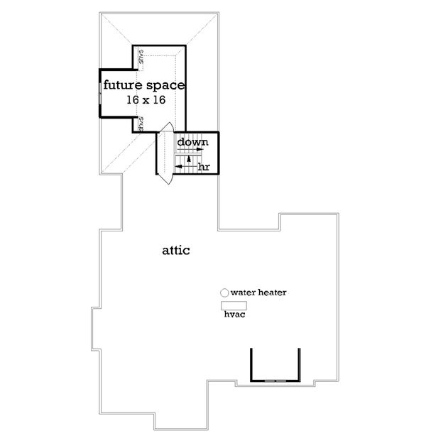 Craftsman Floor Plan - Upper Floor Plan #45-374