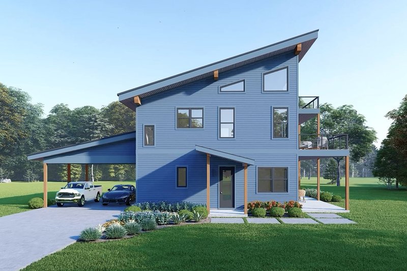 House Blueprint - Exterior - Other Elevation 2 for Contemporary House Plan #932-1334 - 3 bed, 2.5 bath