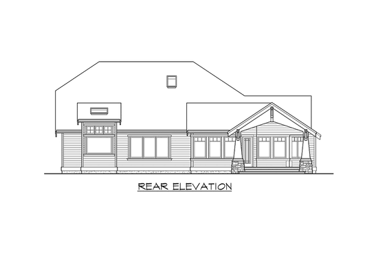 Exterior - Other Elevation 2 for Craftsman House Plan #132-202 - 4 bed, 3 bath