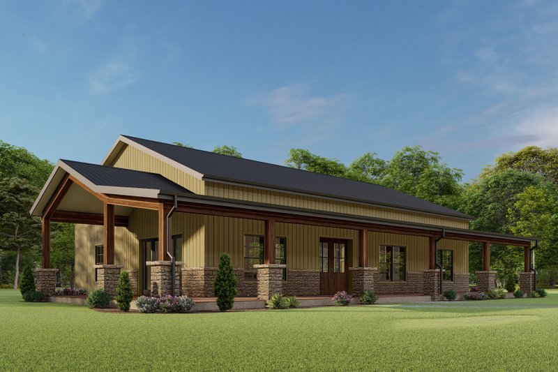 Architectural House Design - Exterior - Other Elevation 6 for Barndominium House Plan #1092-44 - 3 bed, 2.5 bath