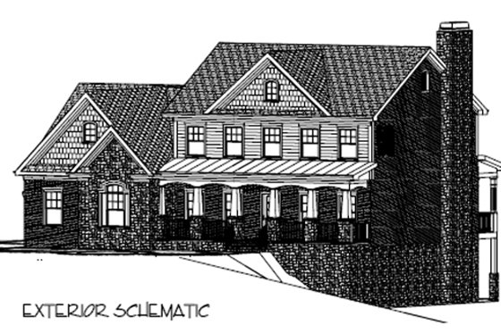 Exterior - Other Elevation 3 for Craftsman House Plan #56-587 - 4 bed, 4.5 bath