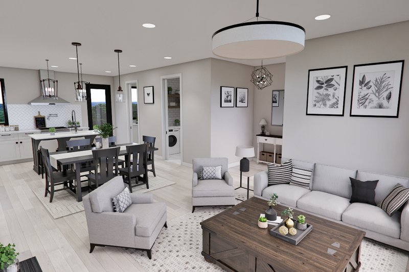 Dream House Plan - Interior - Family Room 1 for Modern House Plan #51-1308 - 2 bed, 2 bath