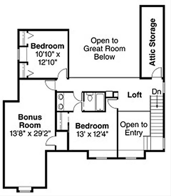 House Plan Design - Farmhouse Floor Plan - Upper Floor Plan #124-193