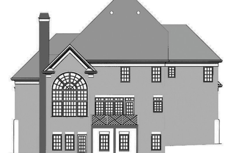Home Plan - Exterior - Rear Elevation for Colonial House Plan #119-128 - 4 bed, 3 bath