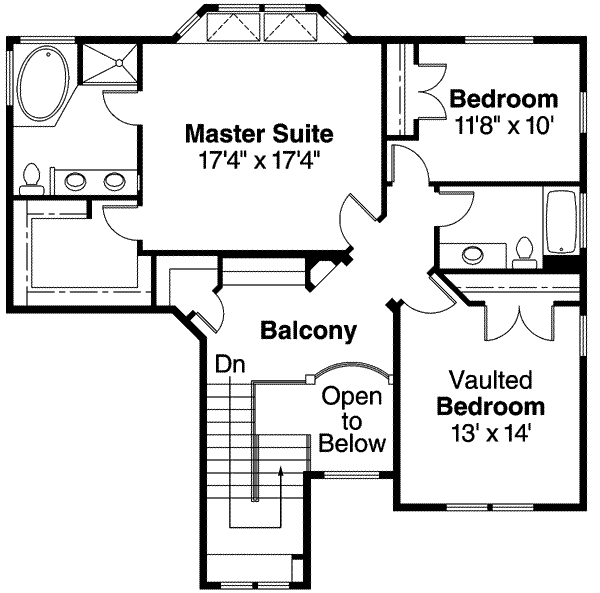 House Plan Design - Craftsman Floor Plan - Upper Floor Plan #124-557