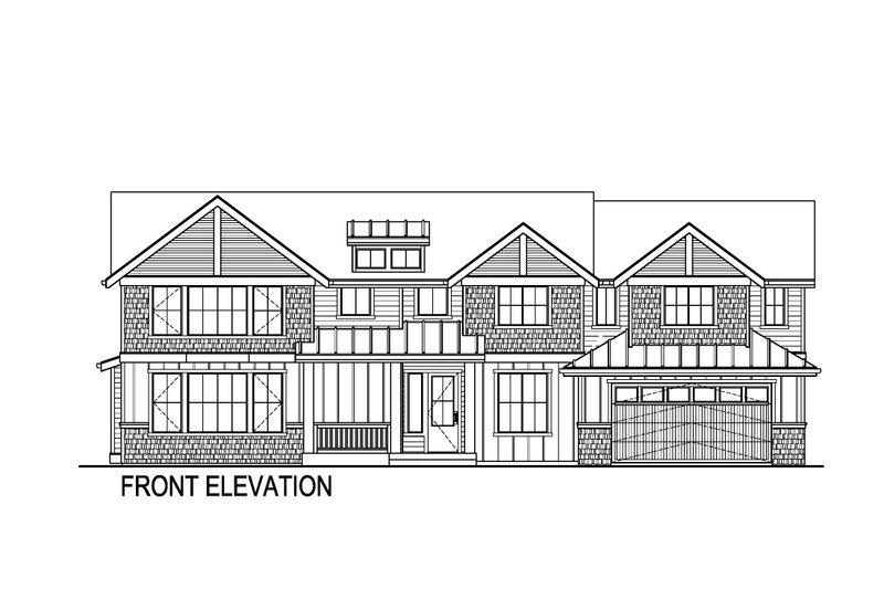 Architectural House Design - Exterior - Front Elevation 3 for Traditional House Plan #569-92 - 3 bed, 2.5 bath