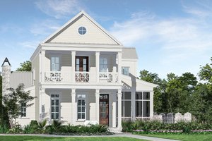Beach Exterior - Front Elevation Plan #1081-44