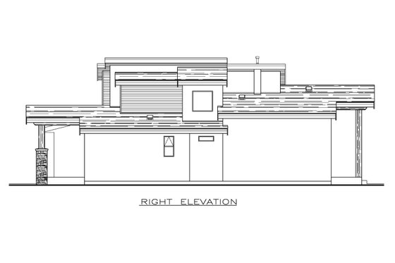 Exterior - Other Elevation 1 for Contemporary House Plan #1100-103 - 4 bed, 3 bath