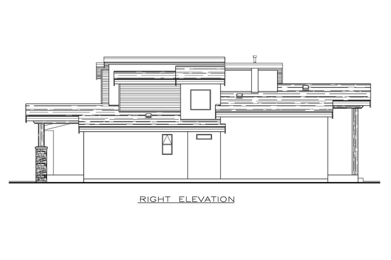 Dream House Plan - Exterior - Other Elevation 1 for Contemporary House Plan #1100-103 - 4 bed, 3 bath