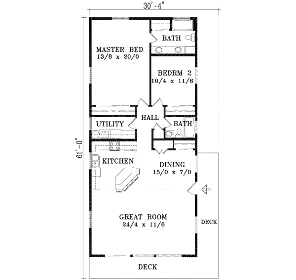 Ranch Floor Plan - Main Floor Plan #1-1251