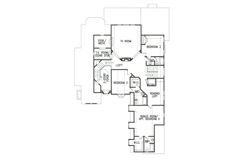 House Plan Design - Floor Plan - Upper Floor for Traditional House Plan #54-410 - 3 bed, 3.5 bath