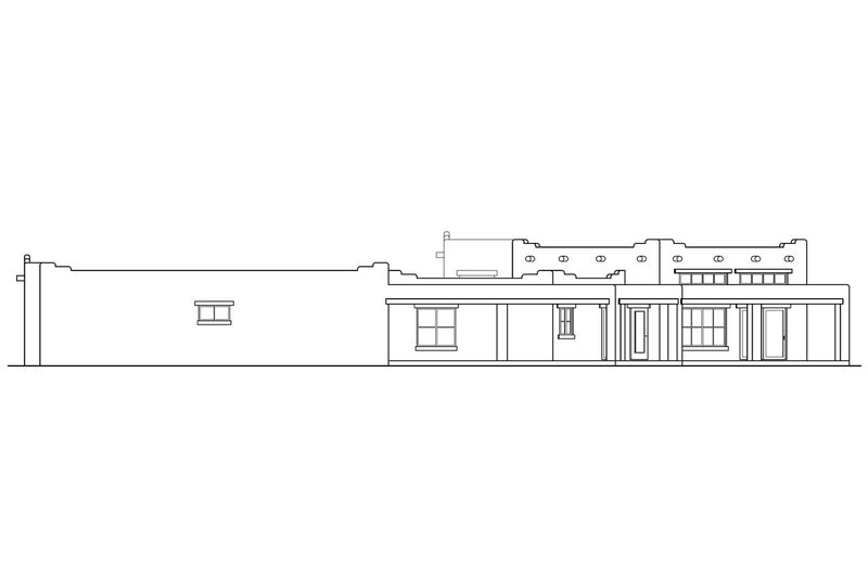 Home Plan - Exterior - Other Elevation 2 for Adobe / Southwestern House Plan #124-647 - 3 bed, 3 bath