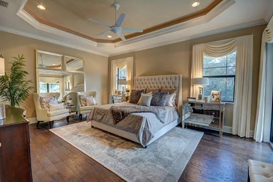 Interior - Master Bedroom for Mediterranean House Plan #27-445 - 4 bed, 4 bath