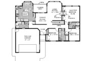 Ranch Style House Plan - 3 Beds 2 Baths 1583 Sq/Ft Plan #18-128 Floor 