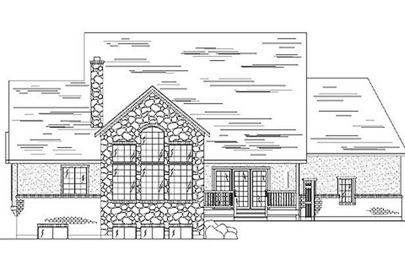 Dream House Plan - Exterior - Rear Elevation for Country House Plan #5-367 - 5 bed, 4 bath