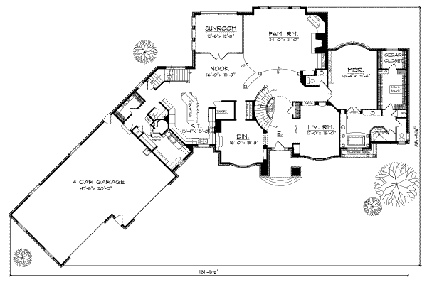 European Floor Plan - Main Floor Plan #70-558