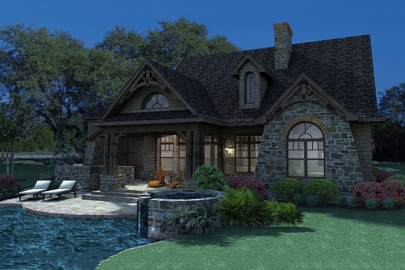 Home Plan - Exterior - Rear Elevation for Craftsman House Plan #120-168 - 3 bed, 2.5 bath