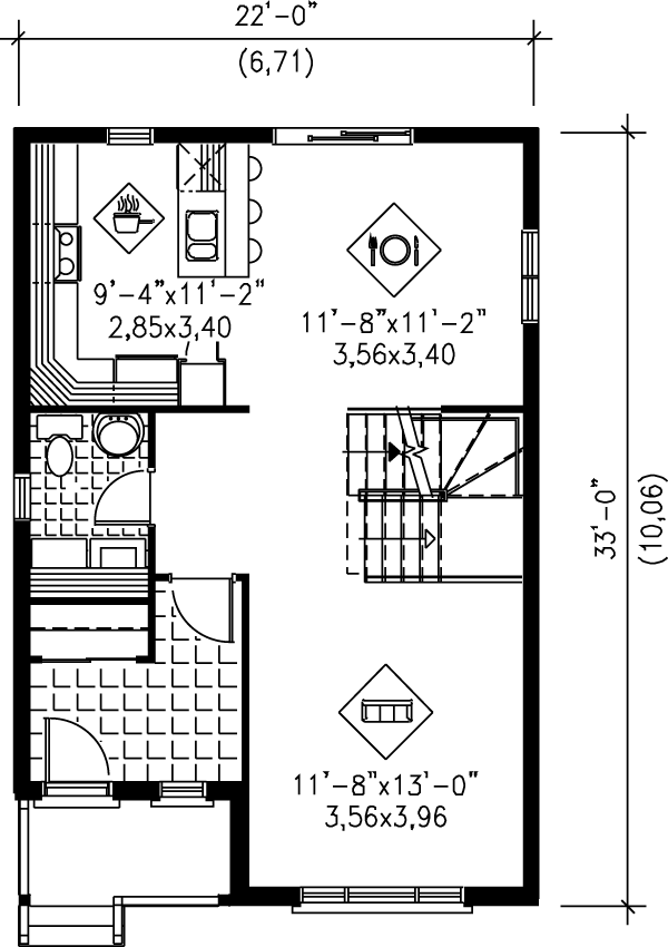 Colonial Floor Plan - Main Floor Plan #25-272