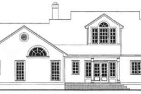 Exterior - Rear Elevation for Farmhouse House Plan #406-236 - 3 bed, 2 bath