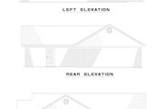 Southern Style House Plan - 3 Beds 2 Baths 1023 Sq/Ft Plan #17-537 Exterior 