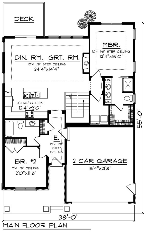 Home Plan - Craftsman Floor Plan - Main Floor Plan #70-1259
