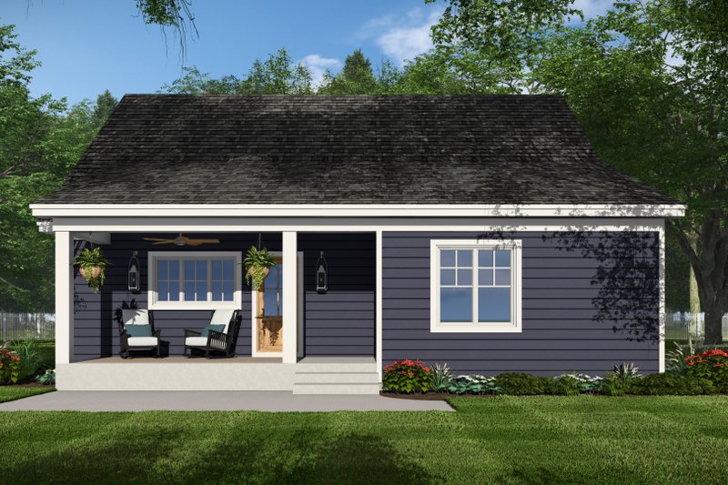 House Design - Exterior - Rear Elevation for Craftsman House Plan #51-1400 - 3 bed, 2 bath
