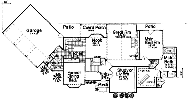 Dream House Plan - European Floor Plan - Main Floor Plan #52-127