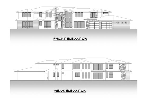 Exterior - Other Elevation 2 for Contemporary House Plan #1066-151 - 4 bed, 4.5 bath