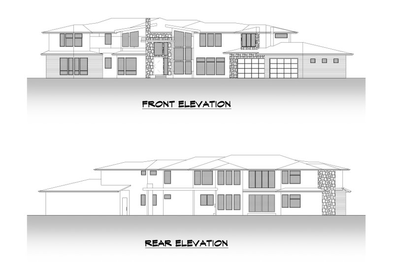 Architectural House Design - Exterior - Other Elevation 2 for Contemporary House Plan #1066-151 - 4 bed, 4.5 bath