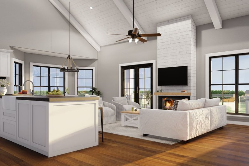 House Blueprint - Interior - Family Room 2 for Farmhouse House Plan #923-348 - 3 bed, 2.5 bath