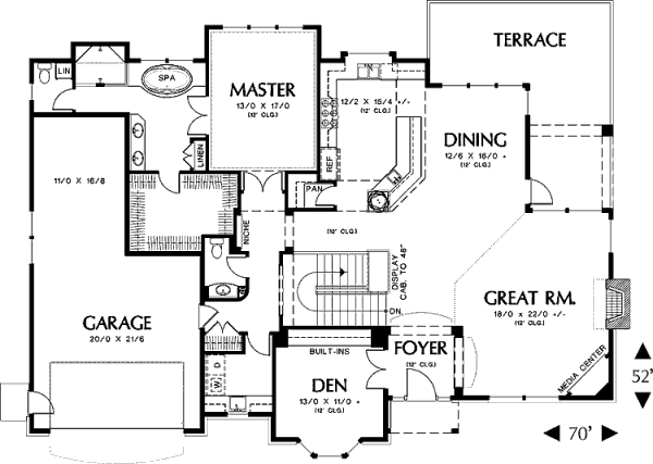 Home Plan - Traditional Floor Plan - Main Floor Plan #48-297