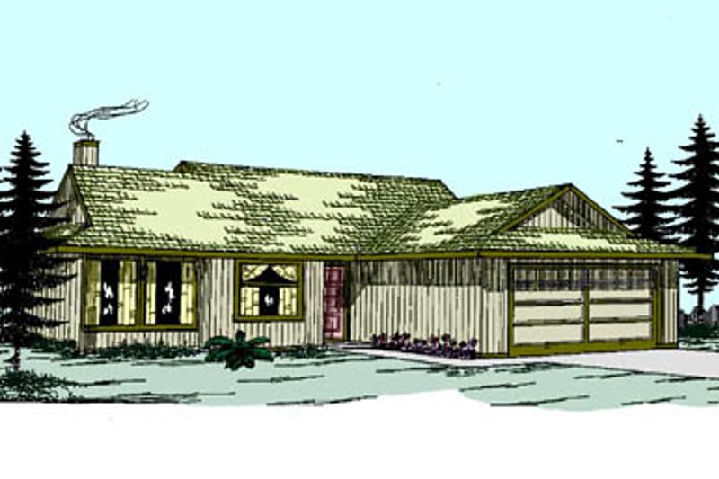 Architectural House Design - Ranch Exterior - Front Elevation Plan #60-109