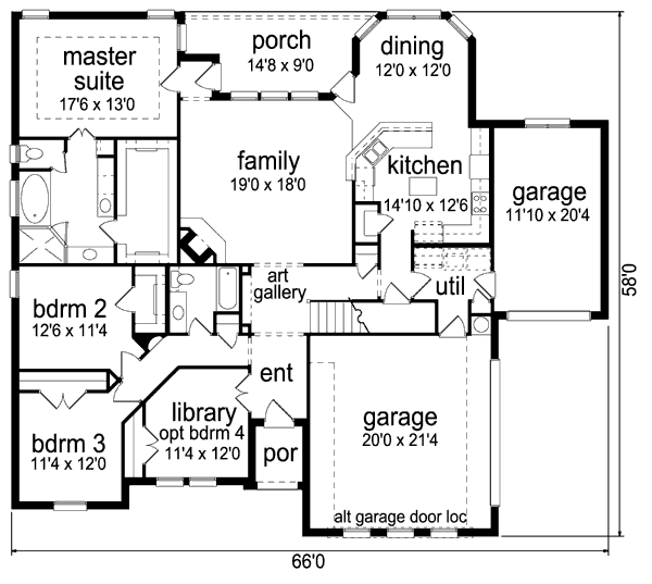 Dream House Plan - European Floor Plan - Main Floor Plan #84-470