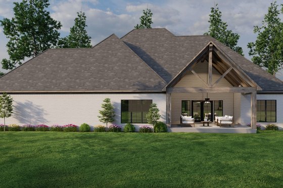Exterior - Rear Elevation for Country House Plan #923-36 - 3 bed, 3.5 bath