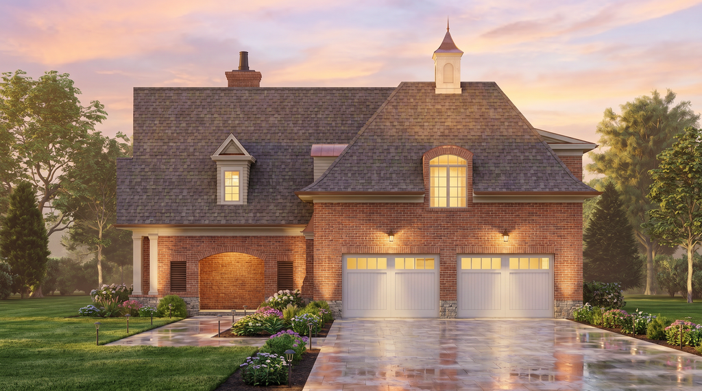 Exterior - Front Elevation 2 for Traditional House Plan #54-728, 0 bath