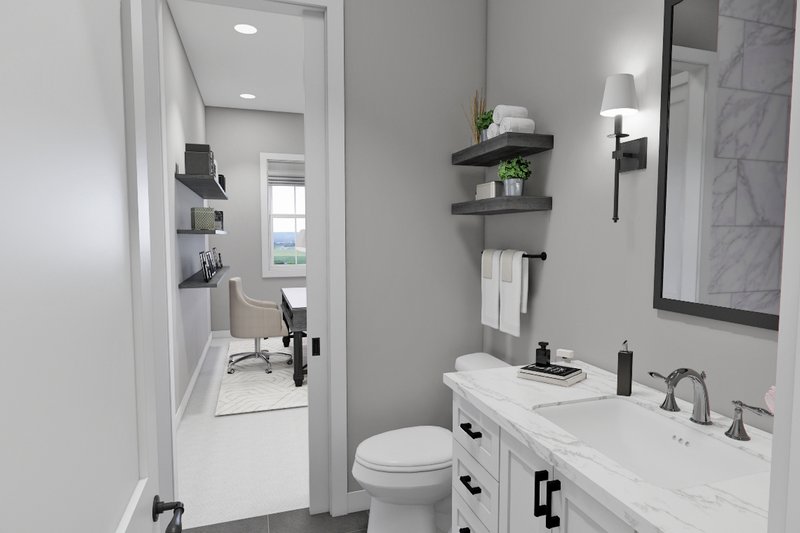 House Blueprint - Interior - Master Bathroom 1 for Craftsman House Plan #51-1294 - 4 bed, 4 bath