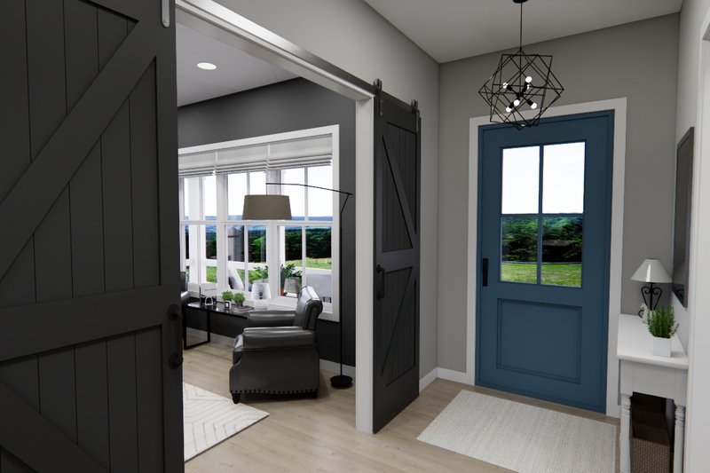 Architectural House Design - Interior - Entry for Farmhouse House Plan #51-1270 - 4 bed, 3.5 bath