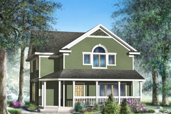 Exterior - Front Elevation for Farmhouse House Plan #100-434 - 3 bed, 2.5 bath