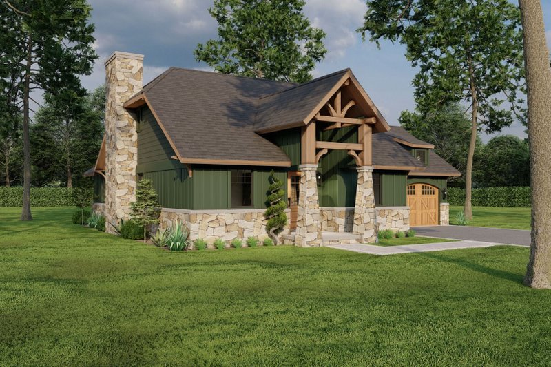 Craftsman Style House Plan - 3 Beds 2 Baths 1282 Sq/Ft Plan #17-2258 ...