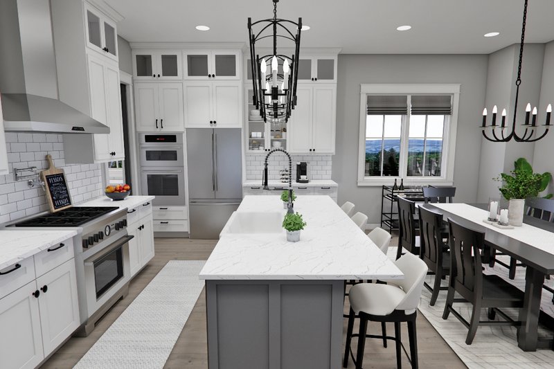 House Blueprint - Interior - Kitchen 2 for Farmhouse House Plan #51-1276 - 4 bed, 3.5 bath