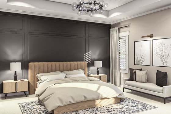 Interior - Master Bedroom 1 for Colonial House Plan #455-493 - 3 bed, 2.5 bath