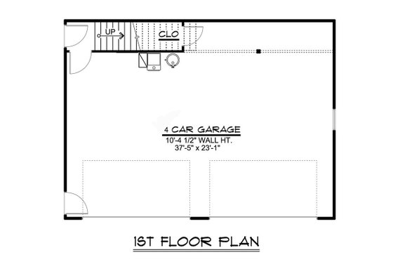 Floor Plan - Main Floor for Country House Plan #1064-75 - 1 bed, 1 bath