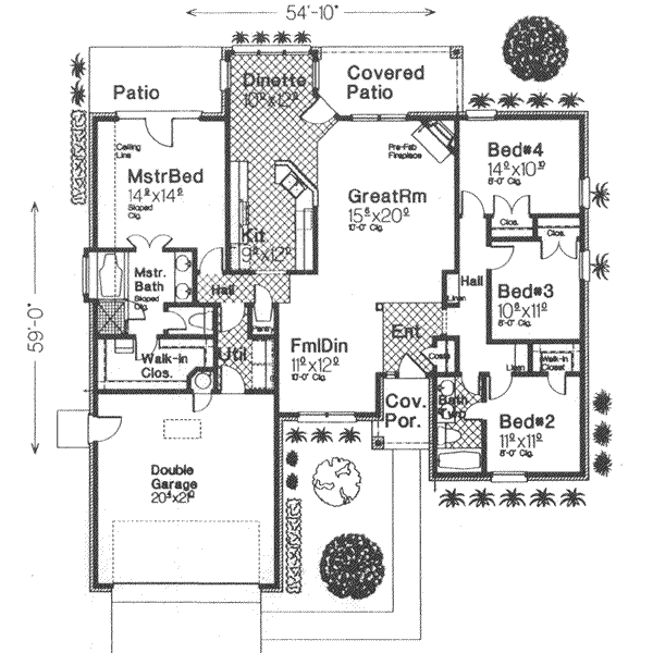 Traditional Floor Plan - Main Floor Plan #310-424