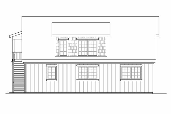 Exterior - Other Elevation for Craftsman House Plan #124-1142, 1 bath