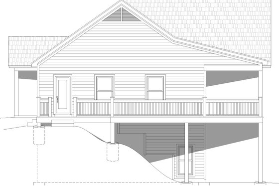 Exterior - Other Elevation for Cabin House Plan #932-845 - 2 bed, 2 bath