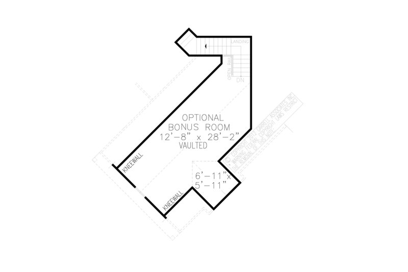 House Blueprint - Floor Plan - Other Floor for Craftsman House Plan #54-524 - 3 bed, 2.5 bath